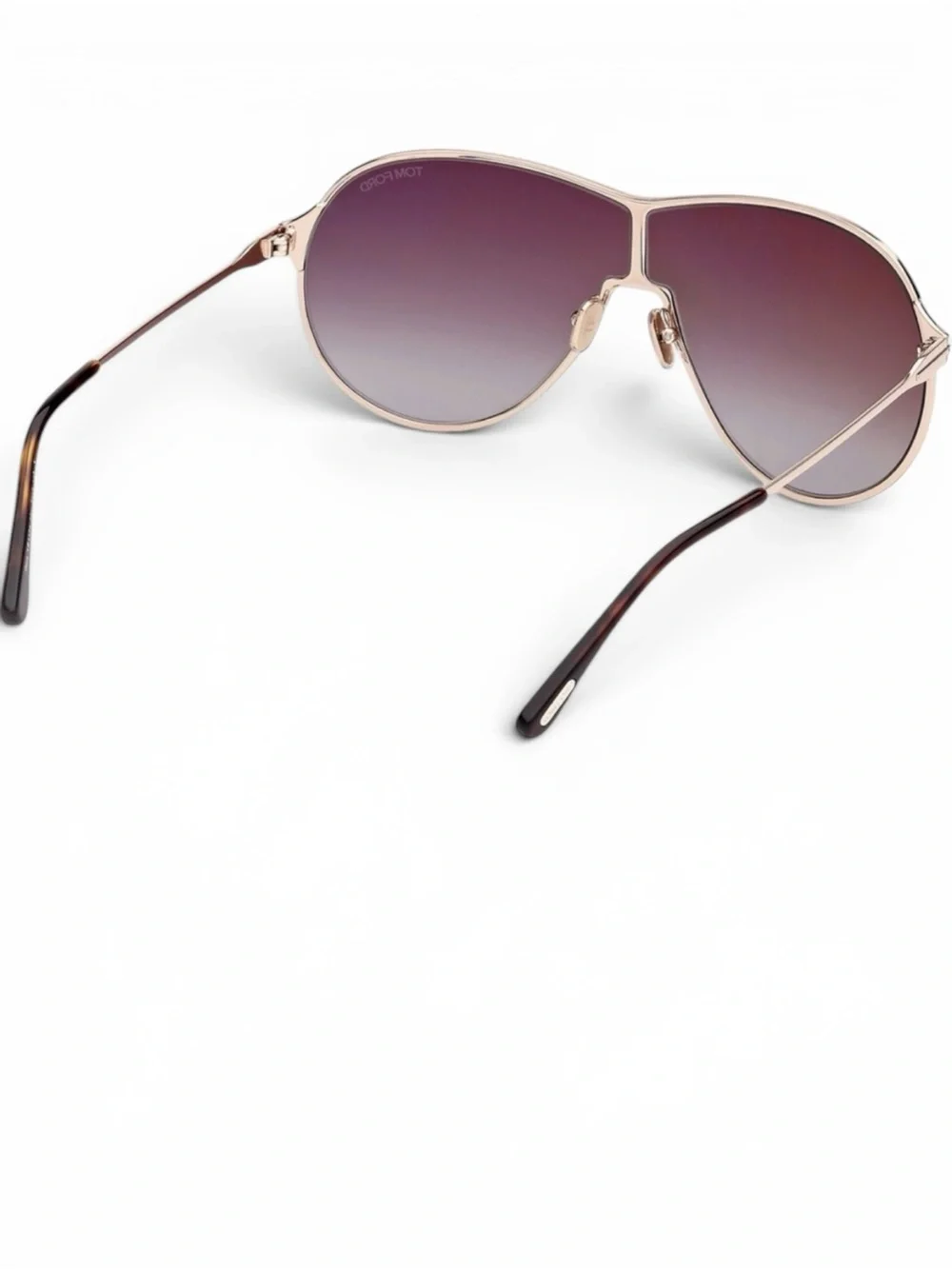 Tom Ford Gaia TF1174 28K Rose Gold Aviator Sunglasses Italy w/ Case NWT